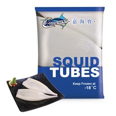 Tube de calmar congelé sans peau